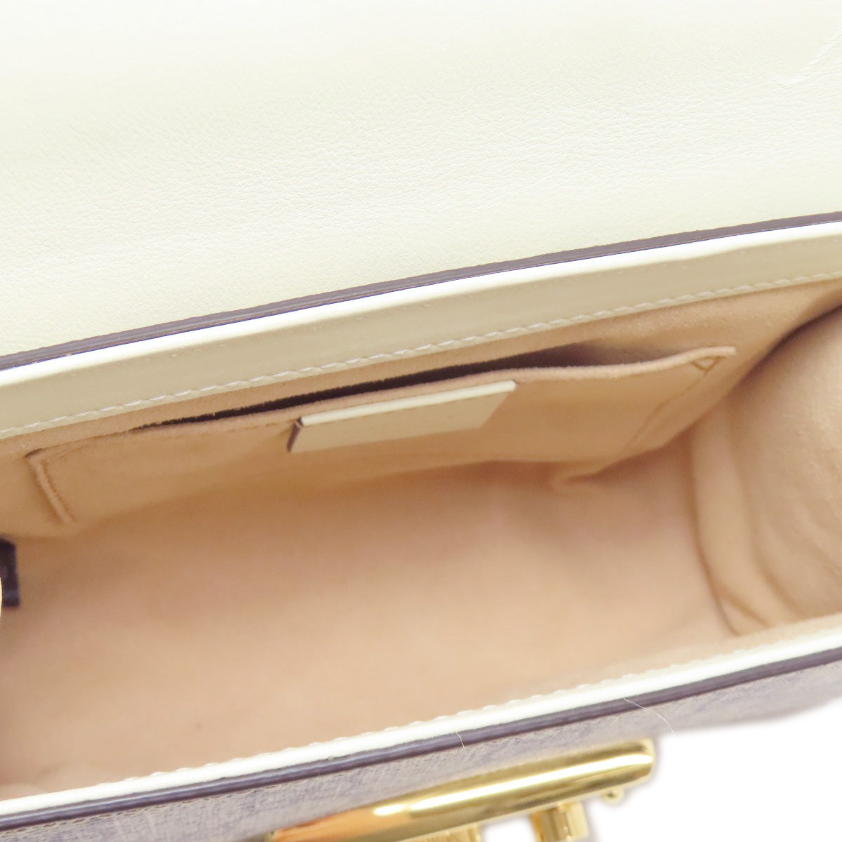 GUCCI 409487 Small Padlock GG Supreme Shoulder Bag PVC LeatherLadies [Used]