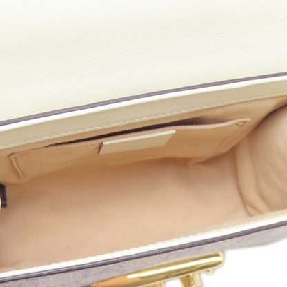 GUCCI 409487 Small Padlock GG Supreme Shoulder Bag PVC LeatherLadies [Used]