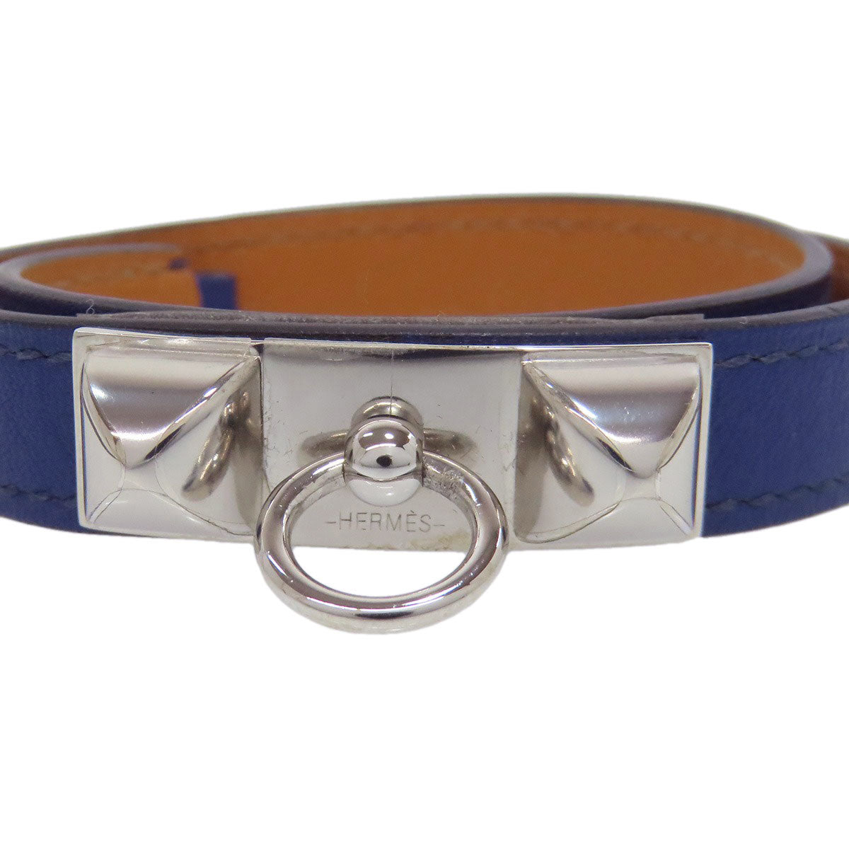 HERMES Rival de Brugur Bracelet Metal CalfLadies [Used]