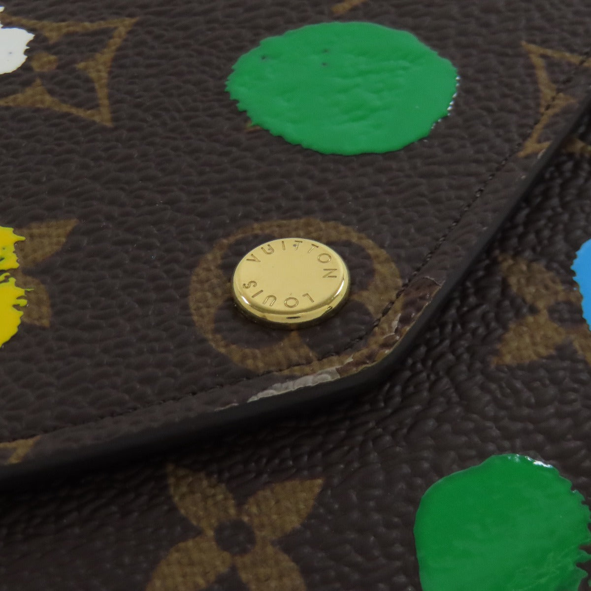 LOUIS VUITTON  M81980 Portefeiulle�ESarah Yayoi Kusama collaboration Long wallet (with coin pocket)  Monogram canvas Ladies [Used]