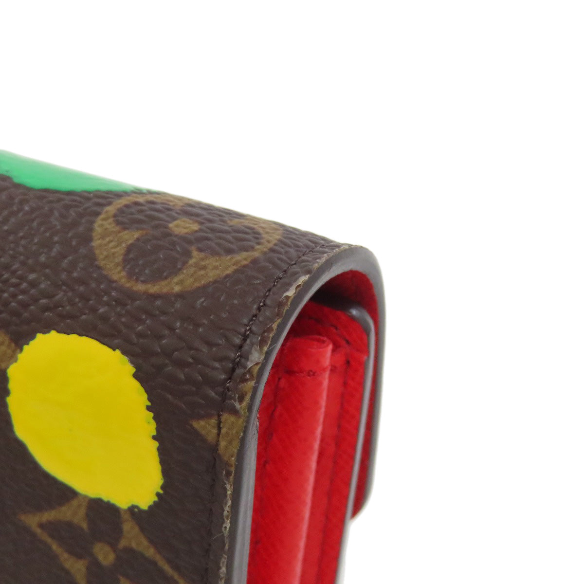 LOUIS VUITTON  M81980 Portefeiulle�ESarah Yayoi Kusama collaboration Long wallet (with coin pocket)  Monogram canvas Ladies [Used]