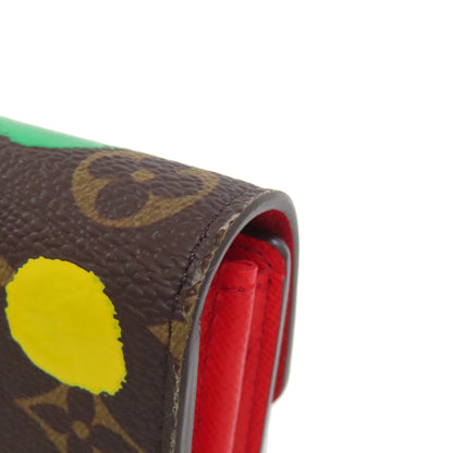 LOUIS VUITTON  M81980 Portefeiulle�ESarah Yayoi Kusama collaboration Long wallet (with coin pocket)  Monogram canvas Ladies [Used]