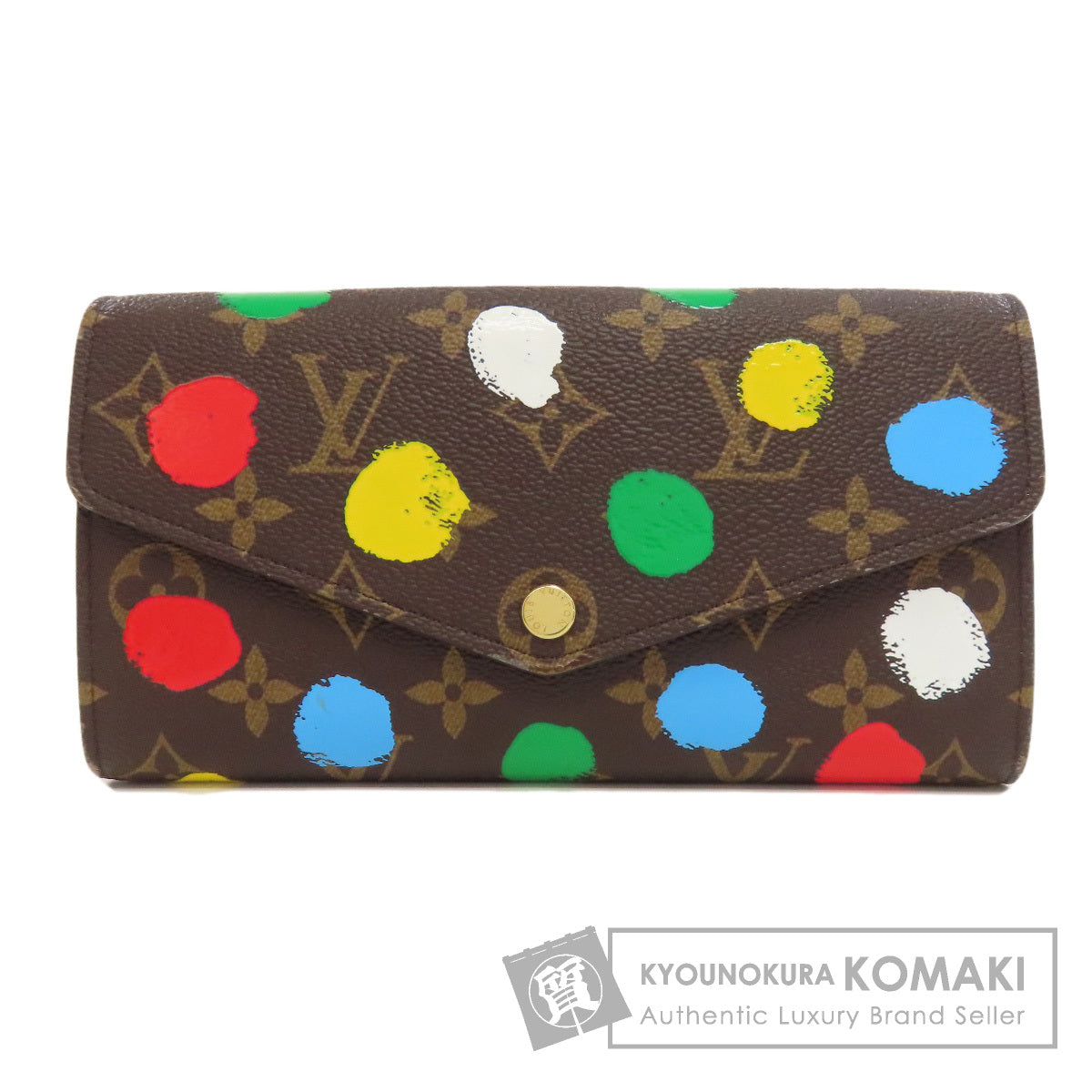 LOUIS VUITTON  M81980 Portefeiulle�ESarah Yayoi Kusama collaboration Long wallet (with coin pocket)  Monogram canvas Ladies [Used]