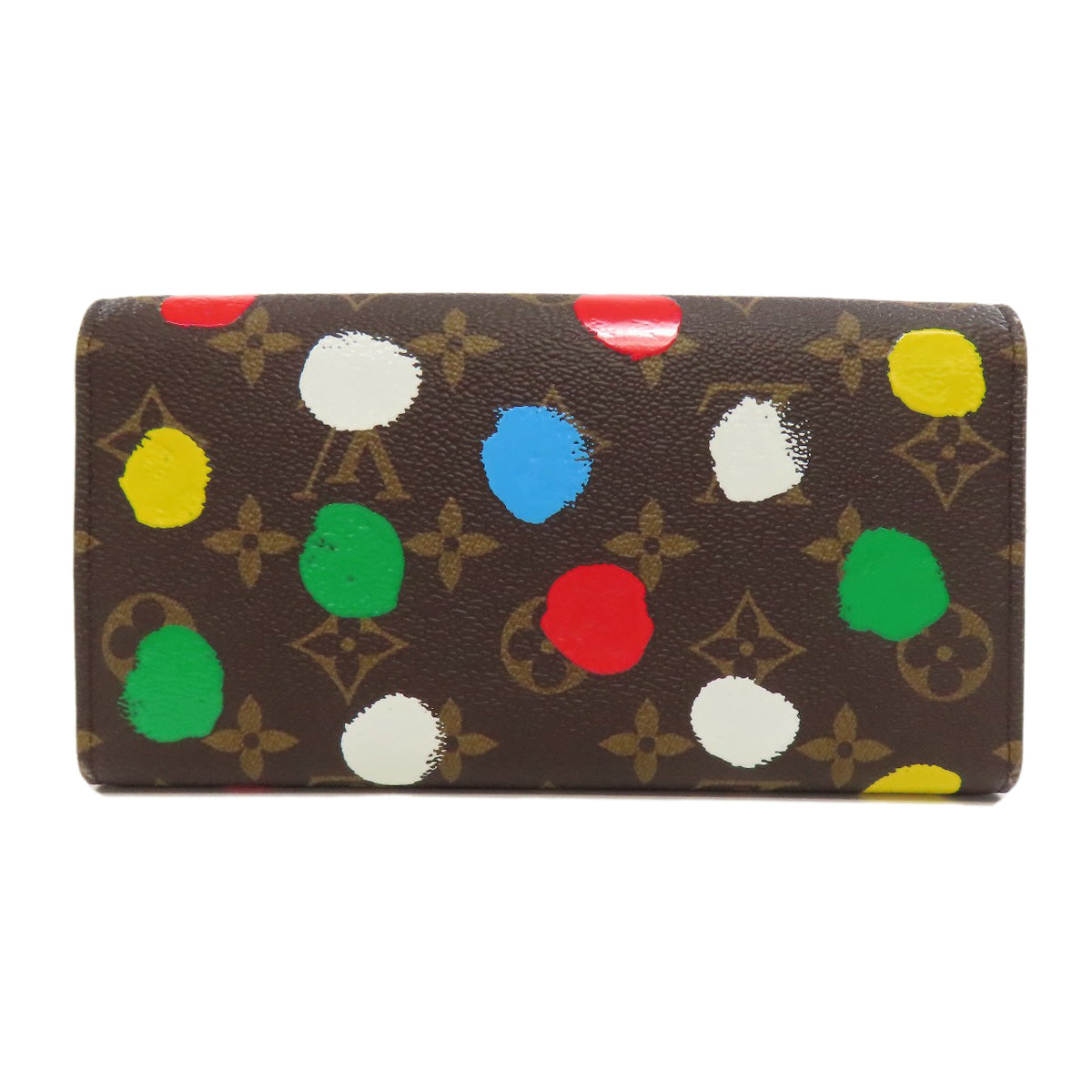 LOUIS VUITTON  M81980 Portefeiulle�ESarah Yayoi Kusama collaboration Long wallet (with coin pocket)  Monogram canvas Ladies [Used]
