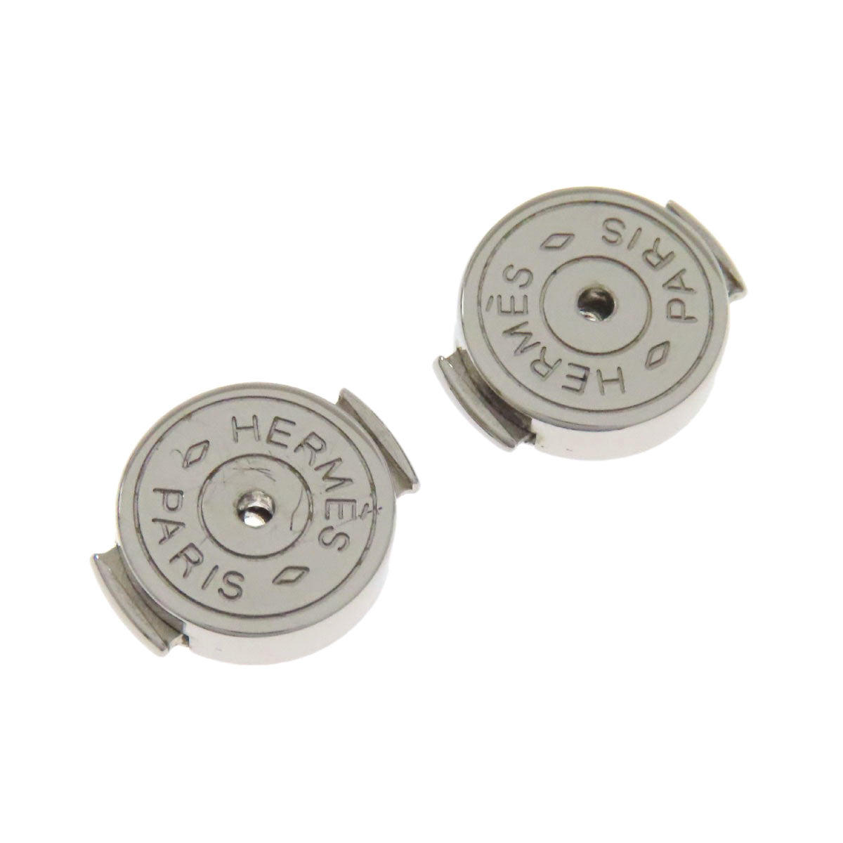 HERMES Dalva Bicolor earring Buffalo horn Ladies [Used]