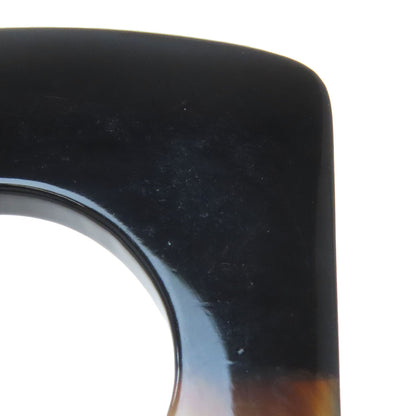 HERMES Dalva Bicolor earring Buffalo horn Ladies [Used]