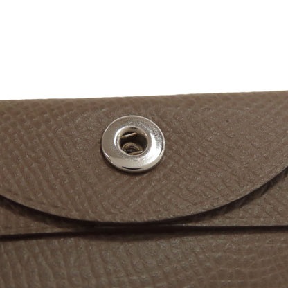 HERMES Bastia Etoupe SilverHardware coin purse Epsom Ladies [Used]