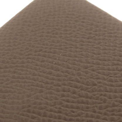 HERMES Bastia Etoupe SilverHardware coin purse Epsom Ladies [Used]