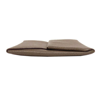 HERMES Bastia Etoupe SilverHardware coin purse Epsom Ladies [Used]