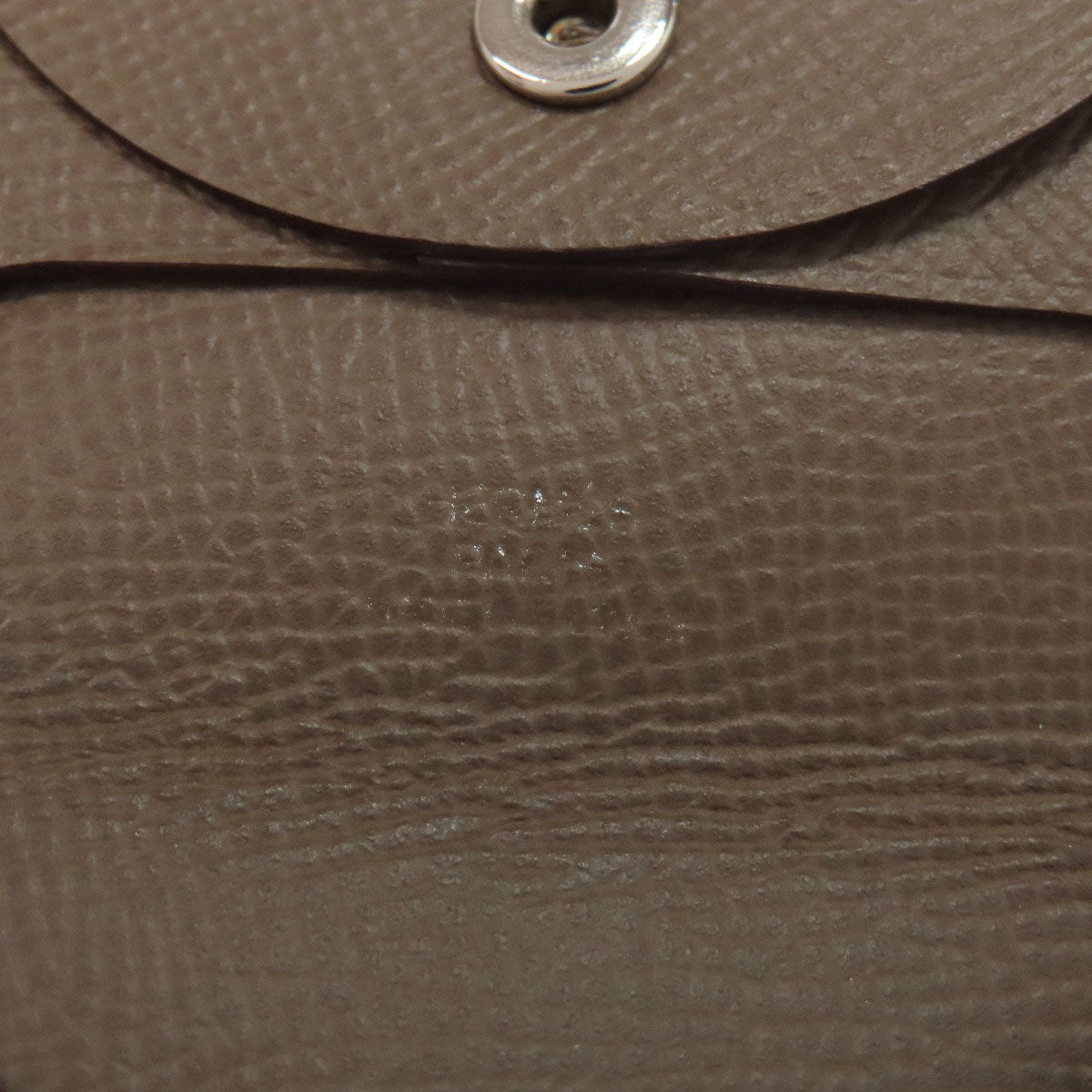 HERMES Bastia Etoupe SilverHardware coin purse Epsom Ladies [Used]