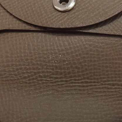 HERMES Bastia Etoupe SilverHardware coin purse Epsom Ladies [Used]