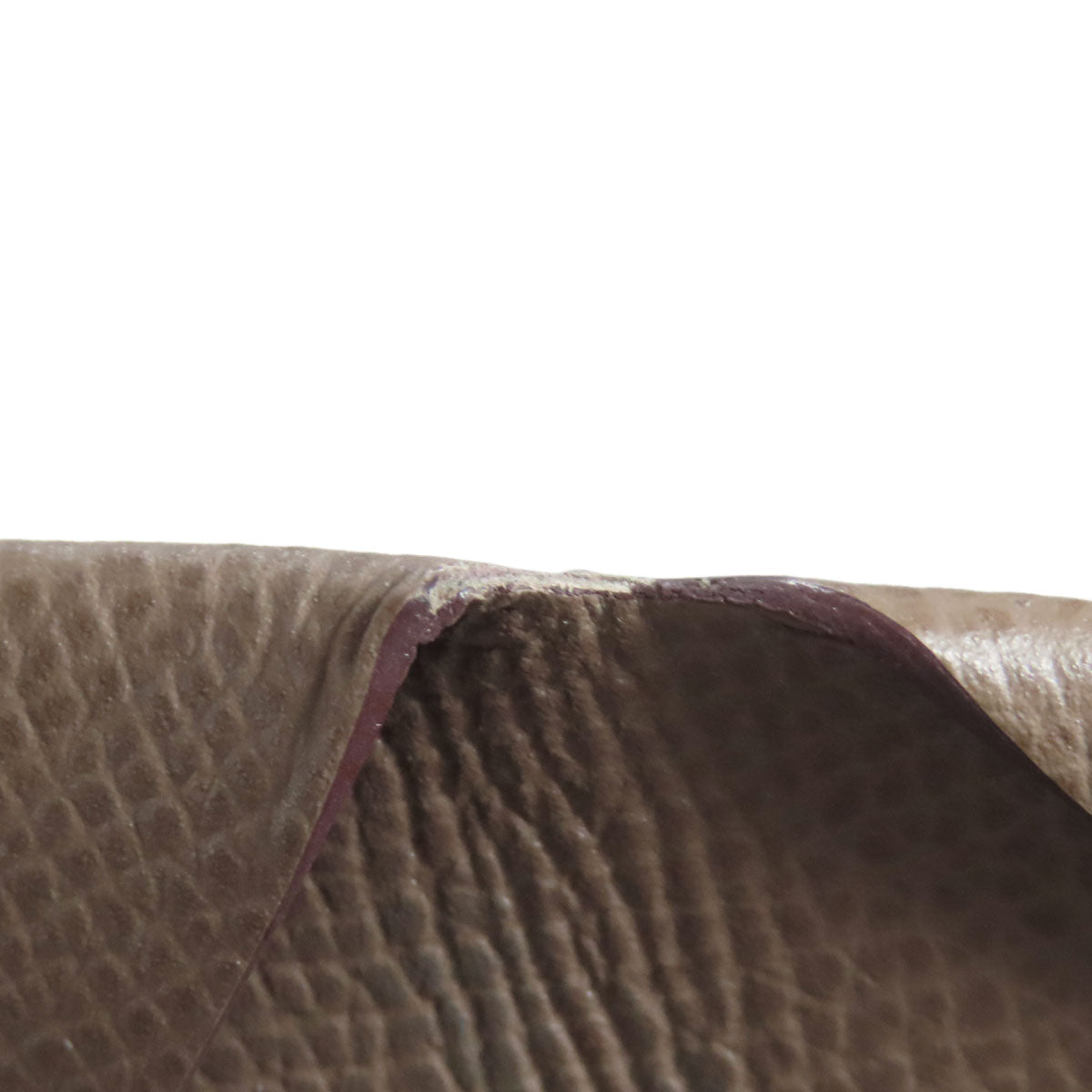 HERMES Bastia Etoupe SilverHardware coin purse Epsom Ladies [Used]