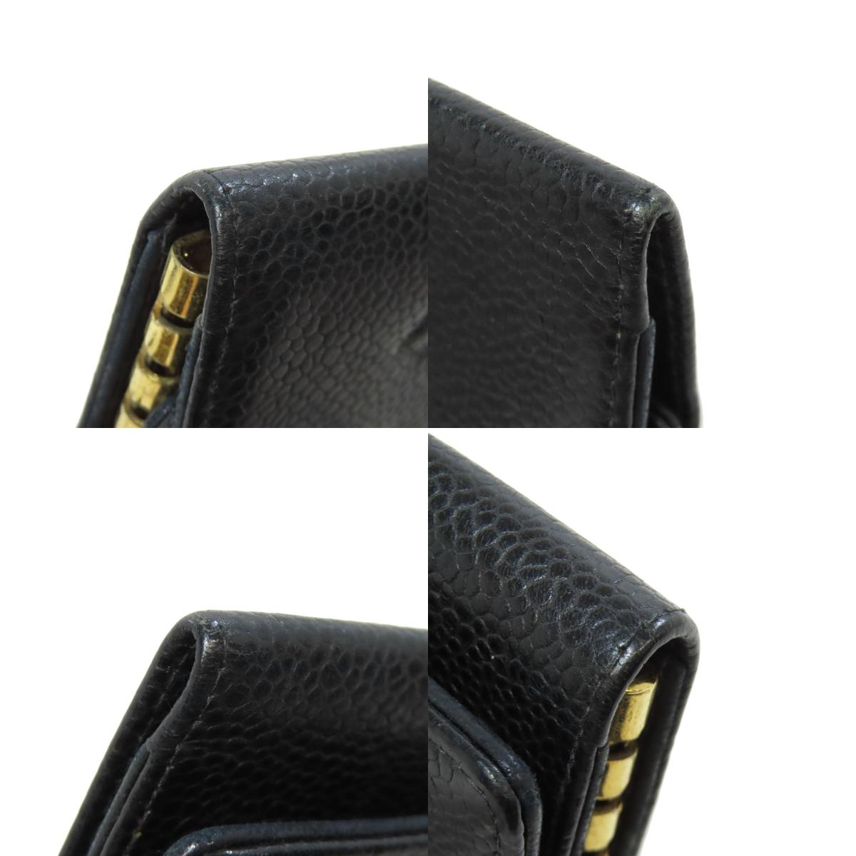 CHANEL COCO Mark GoldHardware key holder Grained Calfskin Skin Ladies [Used]