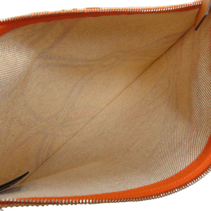 HERMES logo Accessory pouch Canvas Ladies [Used]