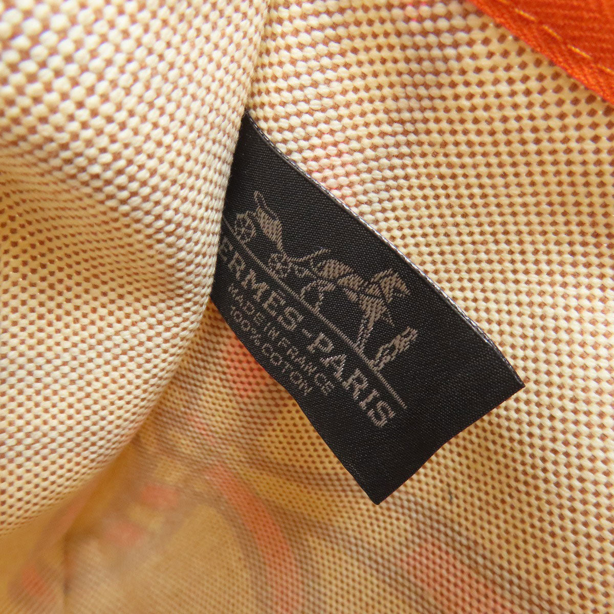 HERMES logo Accessory pouch Canvas Ladies [Used]