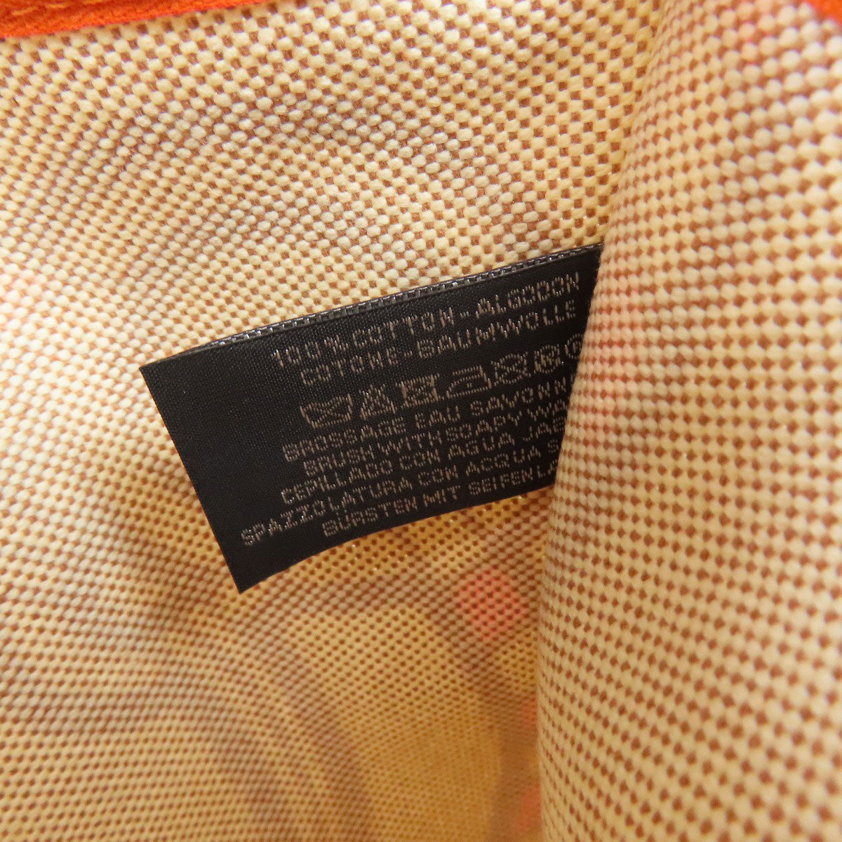 HERMES logo Accessory pouch Canvas Ladies [Used]