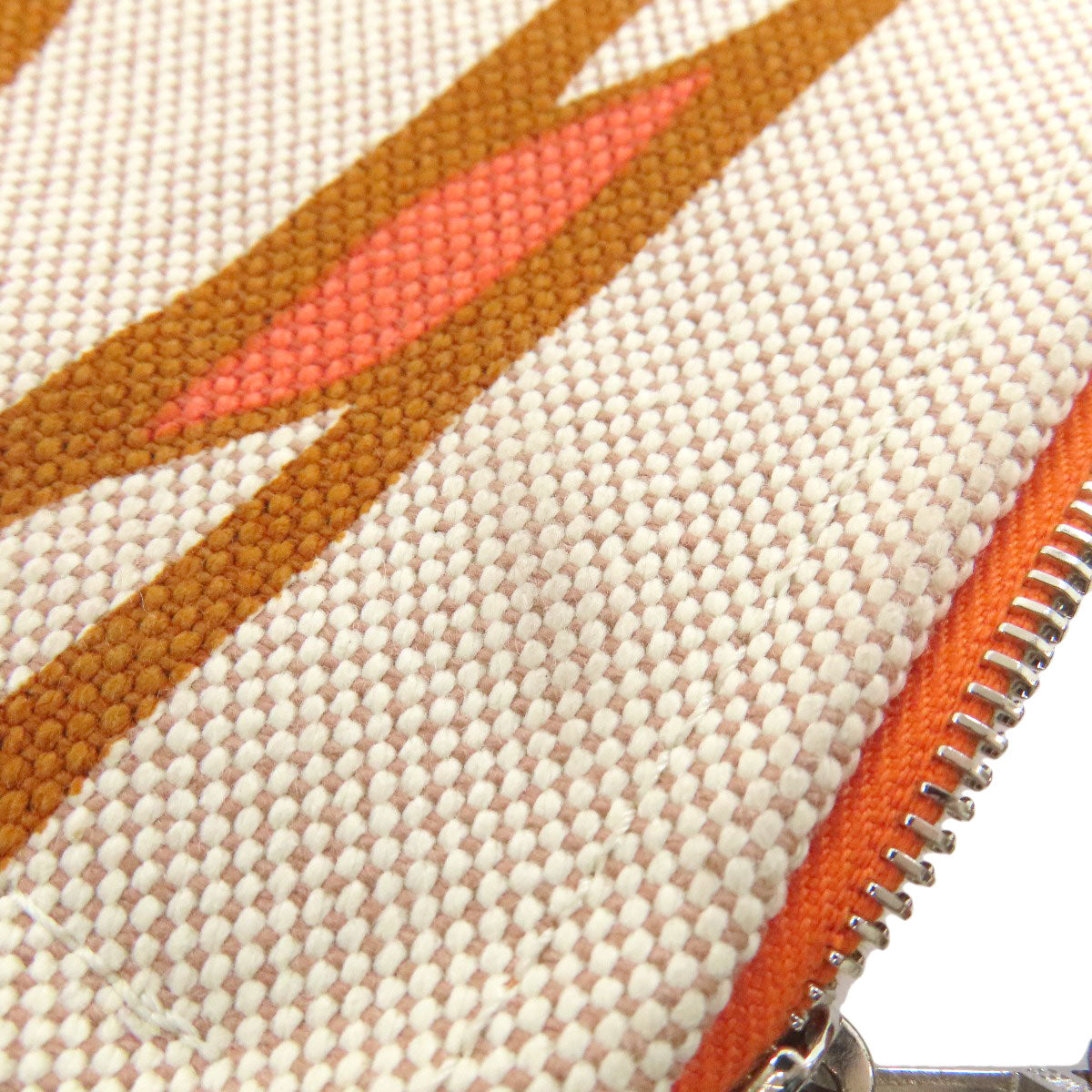 HERMES logo Accessory pouch Canvas Ladies [Used]