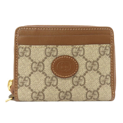 GUCCI 700691 GG Supreme Card Case PVC LeatherLadies [Used]