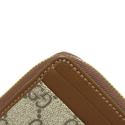 GUCCI 700691 GG Supreme Card Case PVC LeatherLadies [Used]