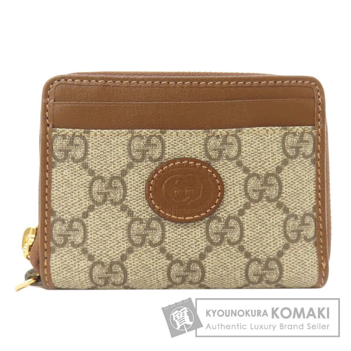 GUCCI 700691 GG Supreme Card Case PVC LeatherLadies [Used]