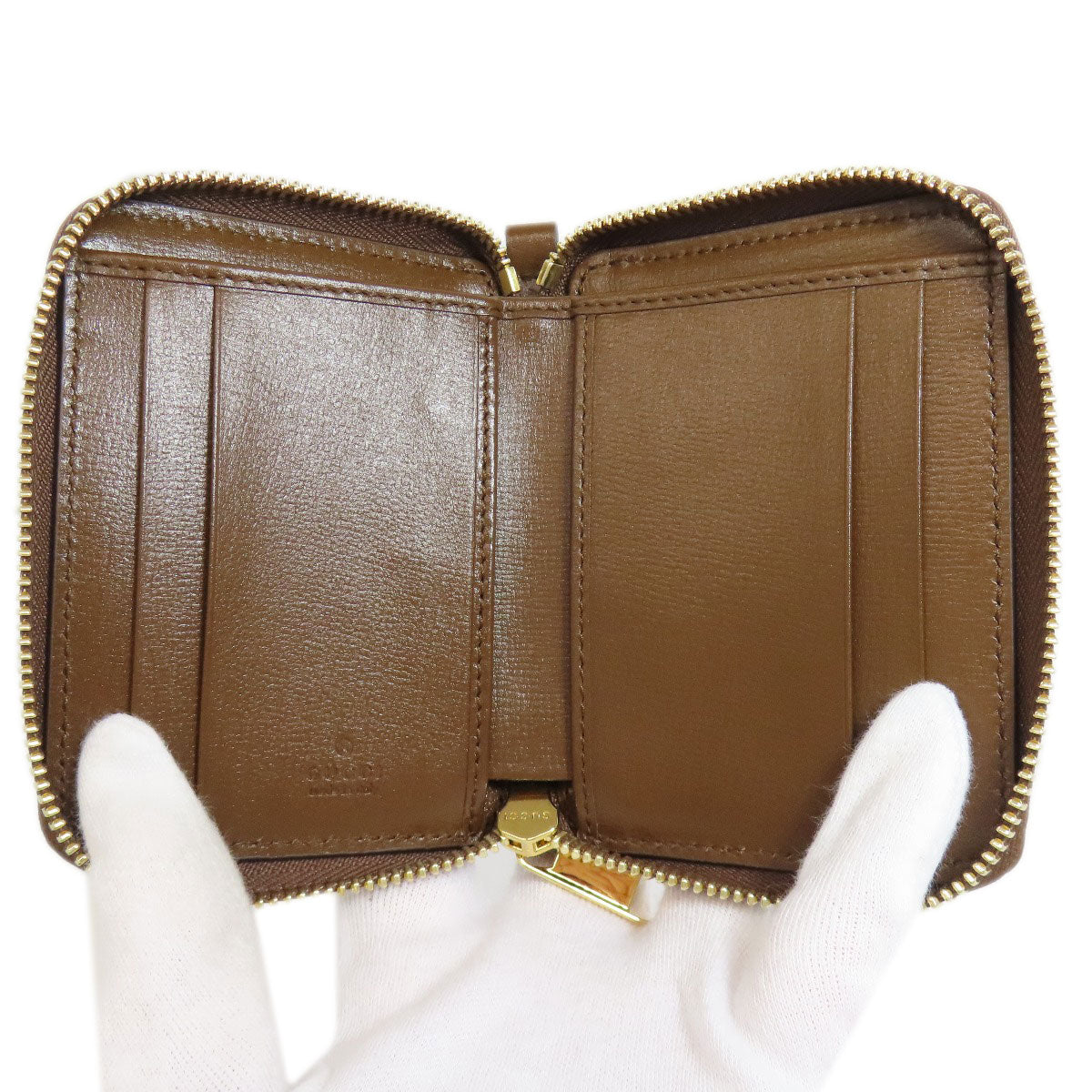 GUCCI 700691 GG Supreme Card Case PVC LeatherLadies [Used]