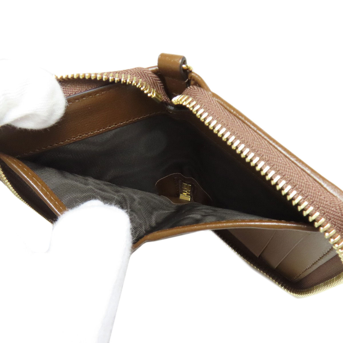 GUCCI 700691 GG Supreme Card Case PVC LeatherLadies [Used]