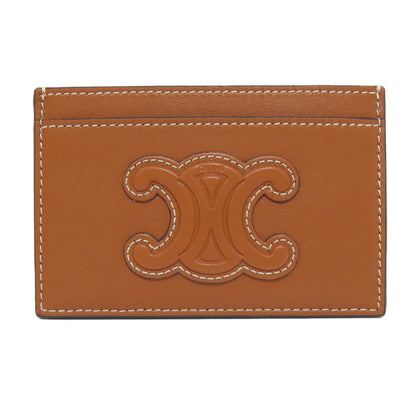 CELINE Triomphe Card Case Leather Ladies [Used]