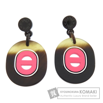 HERMES Fidelio Village PM earring Metal Buffalo hornLadies [Used]