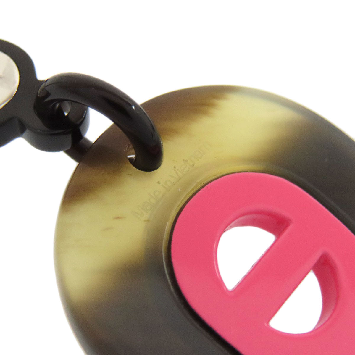 HERMES Fidelio Village PM earring Metal Buffalo hornLadies [Used]