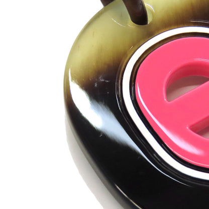 HERMES Fidelio Village PM earring Metal Buffalo hornLadies [Used]