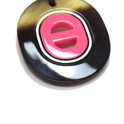 HERMES Fidelio Village PM earring Metal Buffalo hornLadies [Used]