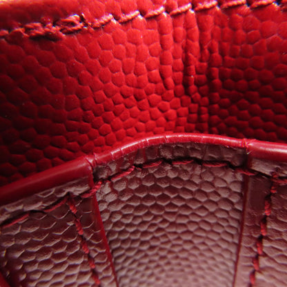 YVES SAINT LAURENT V stitch Bifold Wallet with Coin Pocket Calf Ladies [Used]