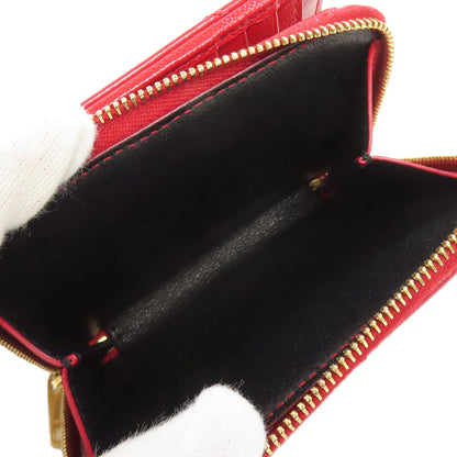 YVES SAINT LAURENT V stitch Bifold Wallet with Coin Pocket Calf Ladies [Used]