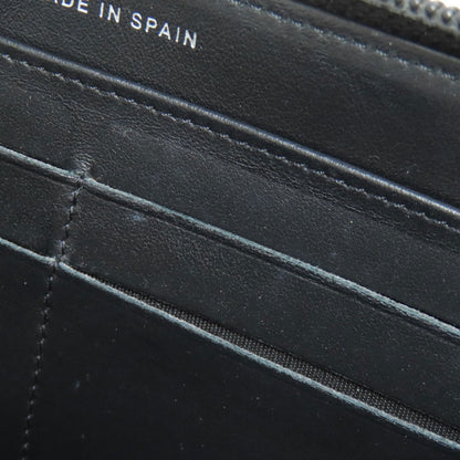 CHANEL Zip Around COCO Mark SilverHardware Long wallet (with coin pocket) Grained Calfskin Skin Ladies [Used]