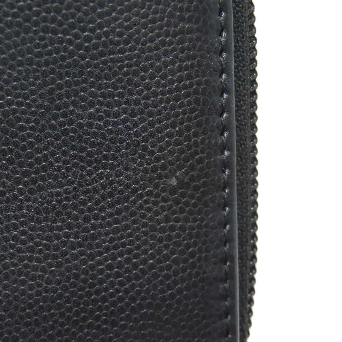 CHANEL Zip Around COCO Mark SilverHardware Long wallet (with coin pocket) Grained Calfskin Skin Ladies [Used]