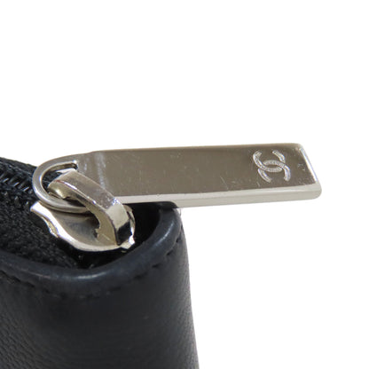 CHANEL Zip Around COCO Mark SilverHardware Long wallet (with coin pocket) Grained Calfskin Skin Ladies [Used]