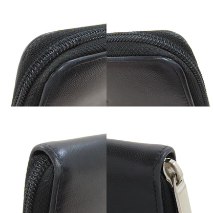 CHANEL Zip Around COCO Mark SilverHardware Long wallet (with coin pocket) Grained Calfskin Skin Ladies [Used]