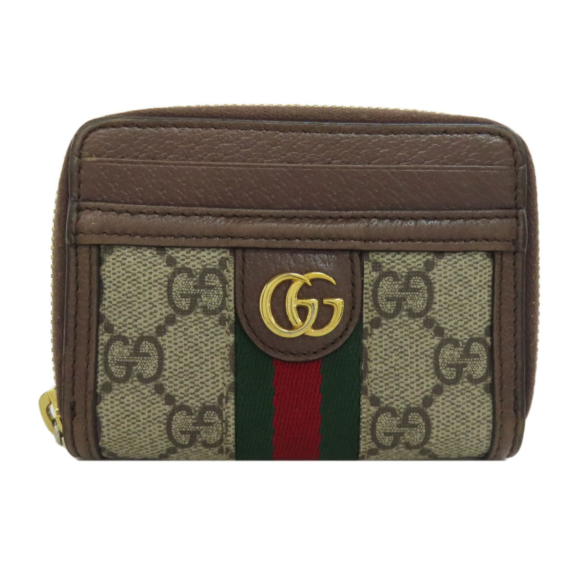 GUCCI 653552 Offdia GG Double G Card Case Leather PVCLadies [Used]