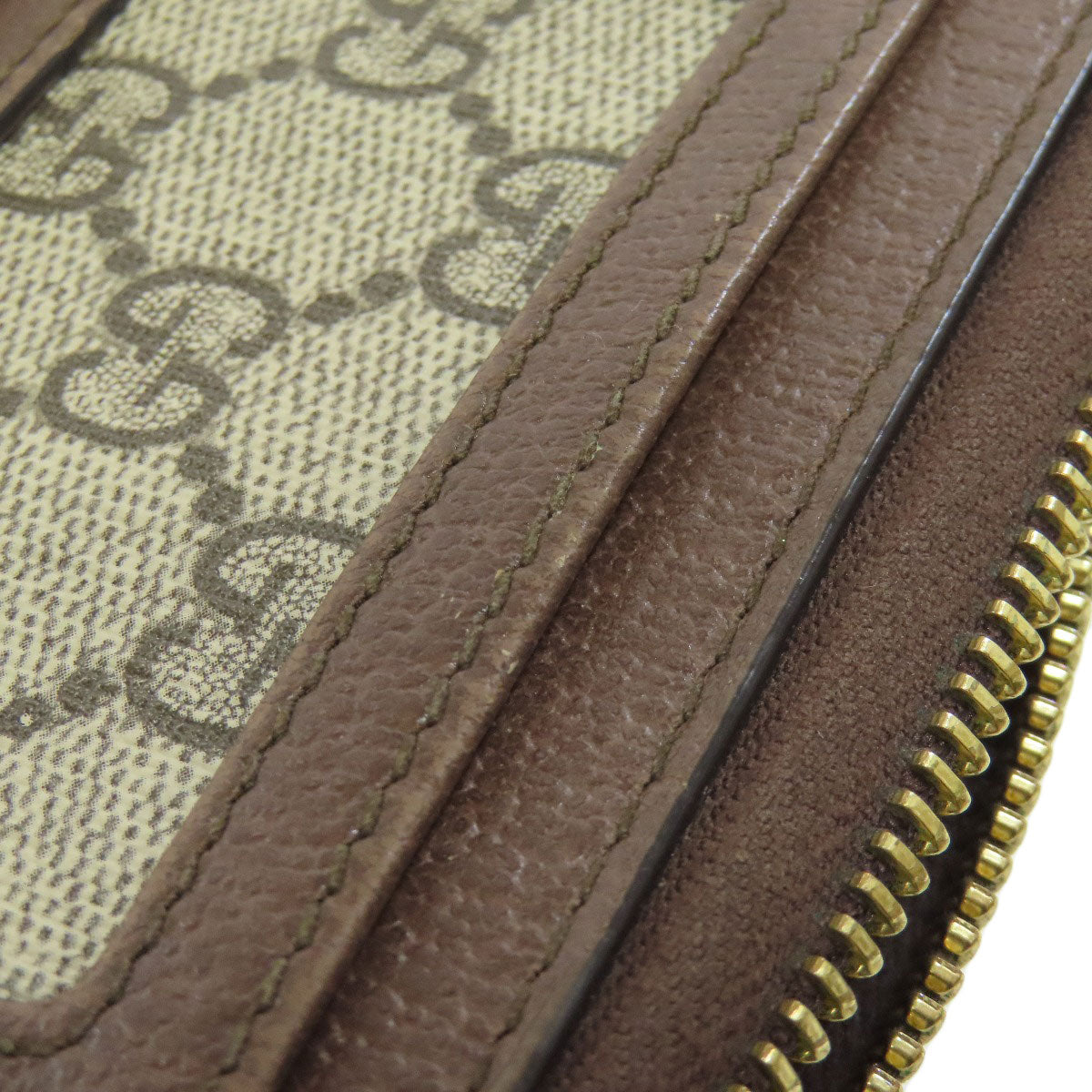 GUCCI 653552 Offdia GG Double G Card Case Leather PVCLadies [Used]