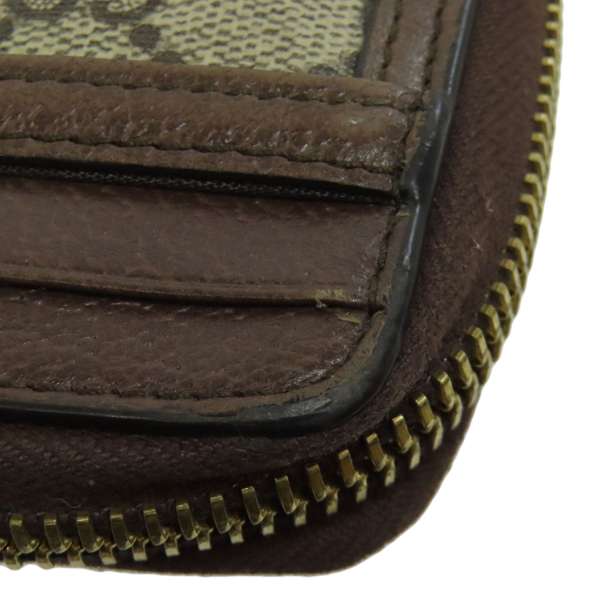 GUCCI 653552 Offdia GG Double G Card Case Leather PVCLadies [Used]