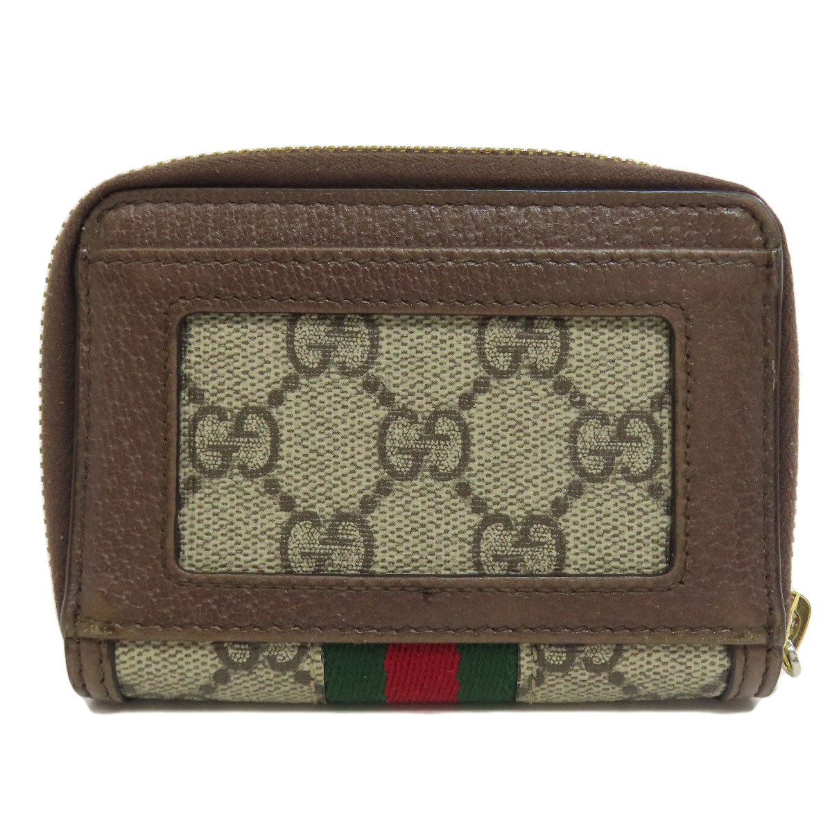 GUCCI 653552 Offdia GG Double G Card Case Leather PVCLadies [Used]