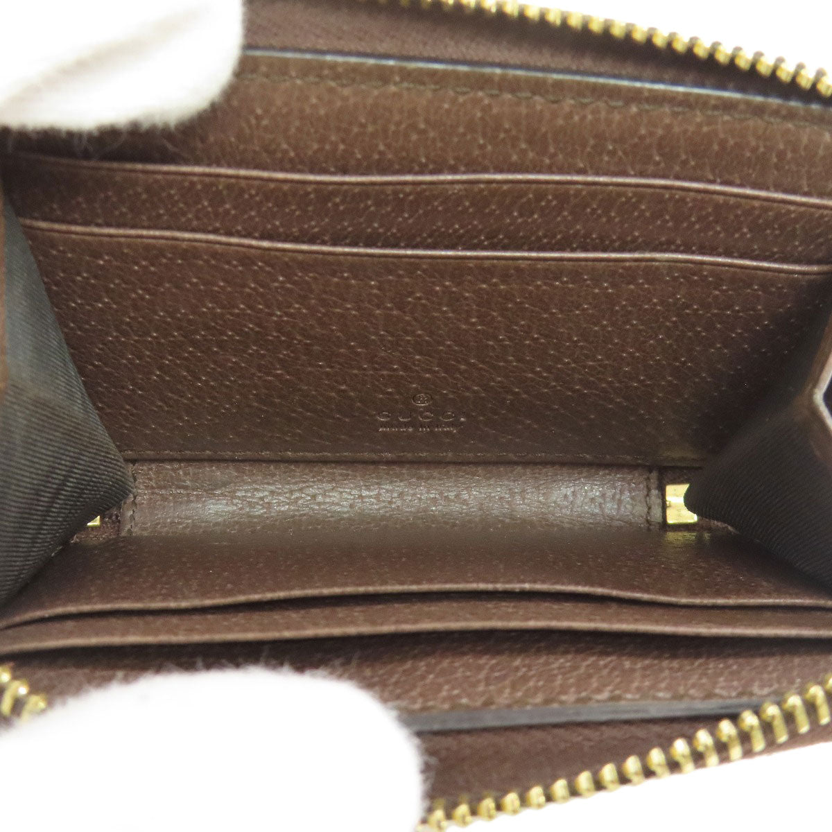 GUCCI 653552 Offdia GG Double G Card Case Leather PVCLadies [Used]