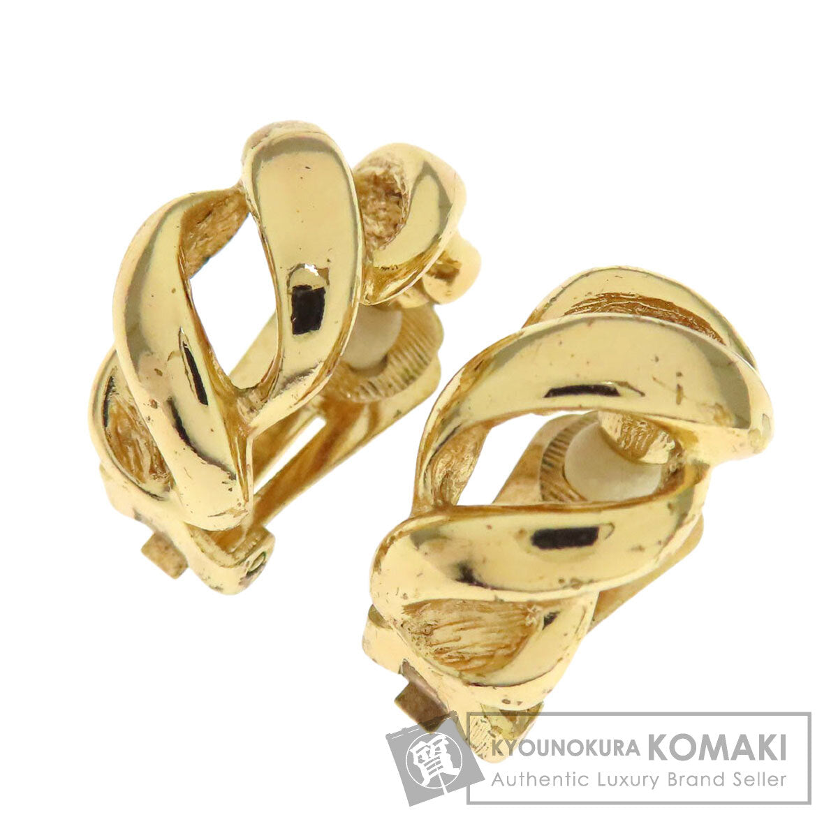 CHRISTIAN DIOR Twist Earring Metal Ladies [Used]