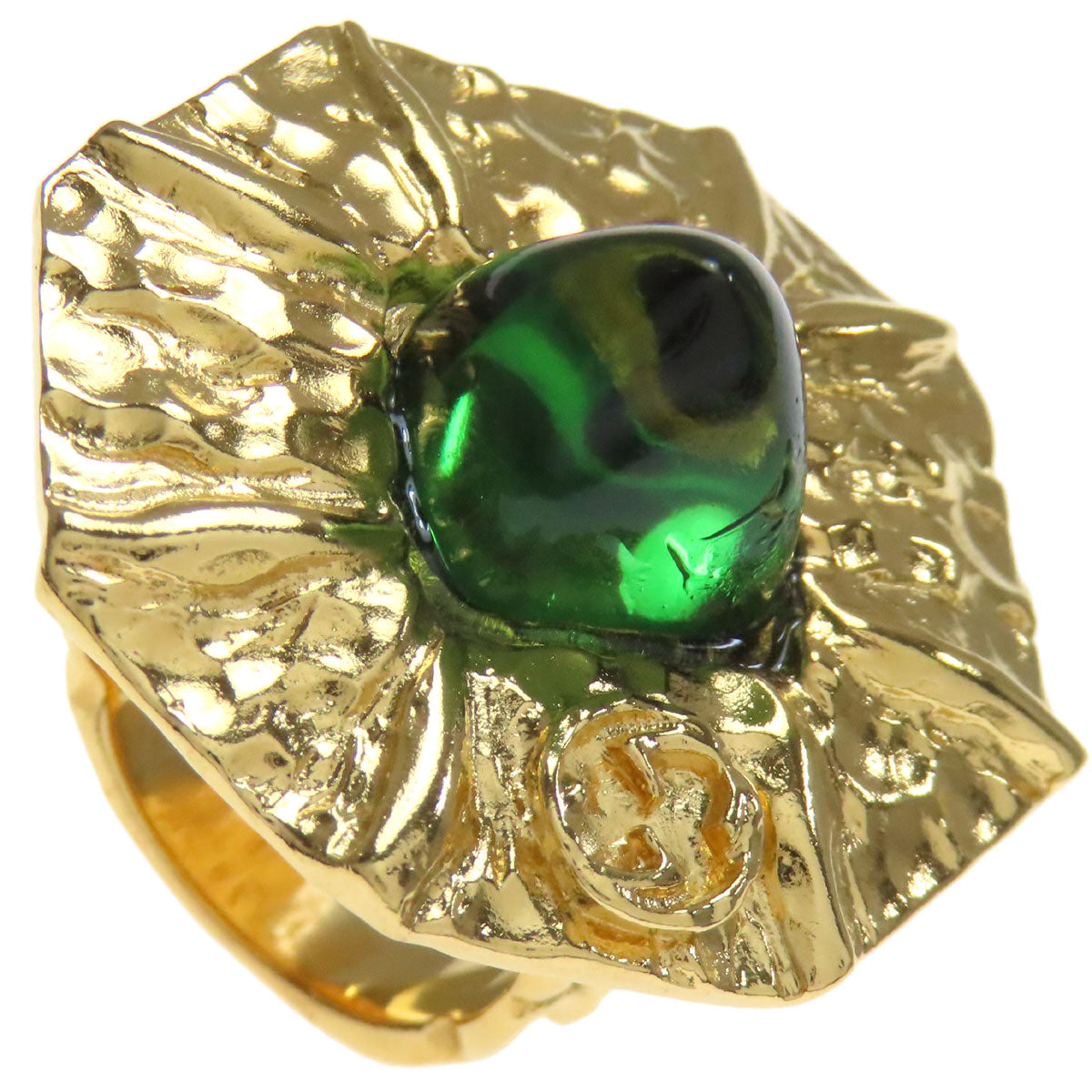 GUCCI Flower motif Ring Metal Ladies [Used]