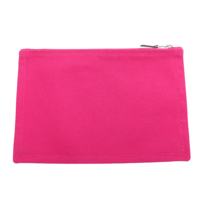 HERMES logo Accessory pouch Canvas Ladies [Used]