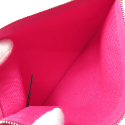 HERMES logo Accessory pouch Canvas Ladies [Used]