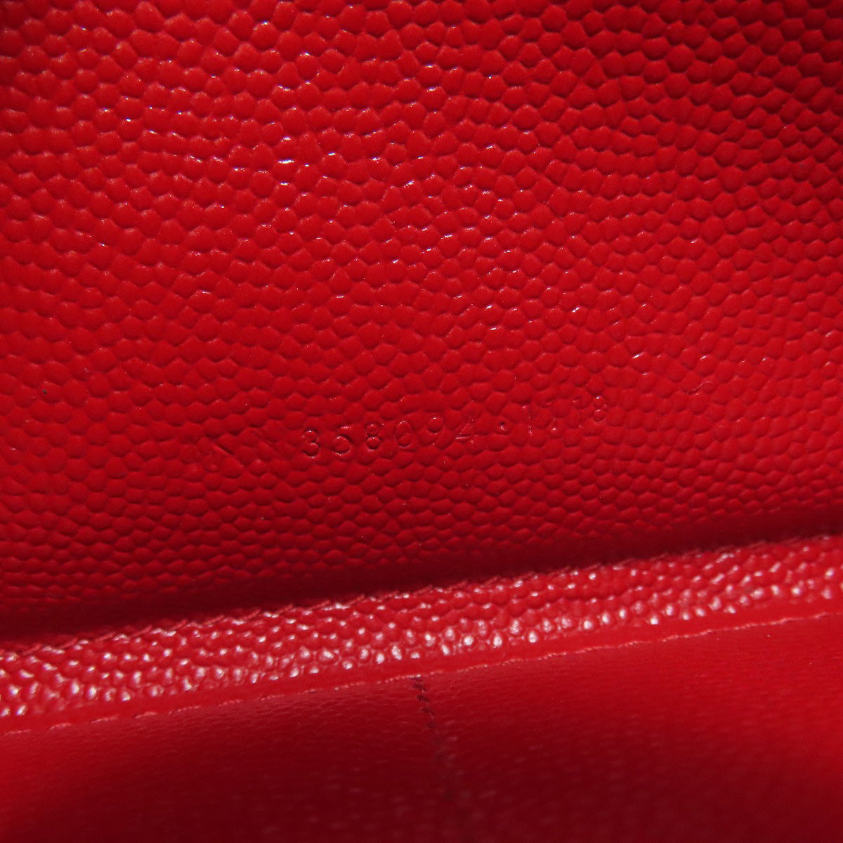 SAINT LAURENT V stitch logo Long wallet (with coin pocket) Calf Ladies [Used]