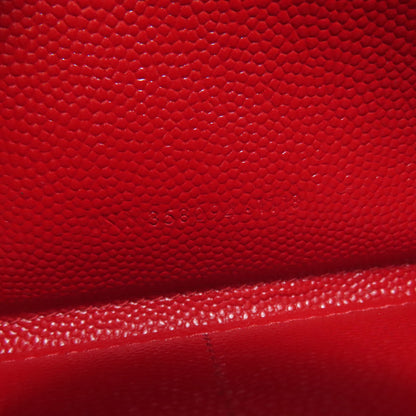 SAINT LAURENT V stitch logo Long wallet (with coin pocket) Calf Ladies [Used]