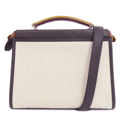 フェンディ ピーカブー フィット セレリア 2WAY ハンドバッグ キャンバス/レザー レディース 【中古】【FENDI】