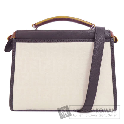 フェンディ ピーカブー フィット セレリア 2WAY ハンドバッグ キャンバス/レザー レディース 【中古】【FENDI】